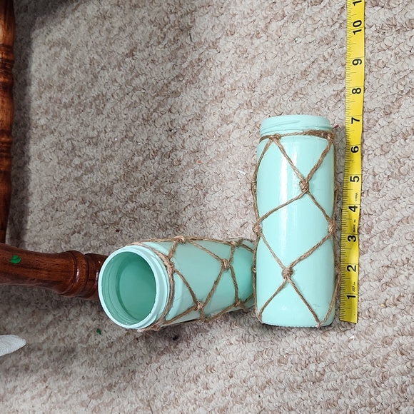 Handmade Sea Foam Knotted Glass Decor Set of 3 - Picture 5 of 7